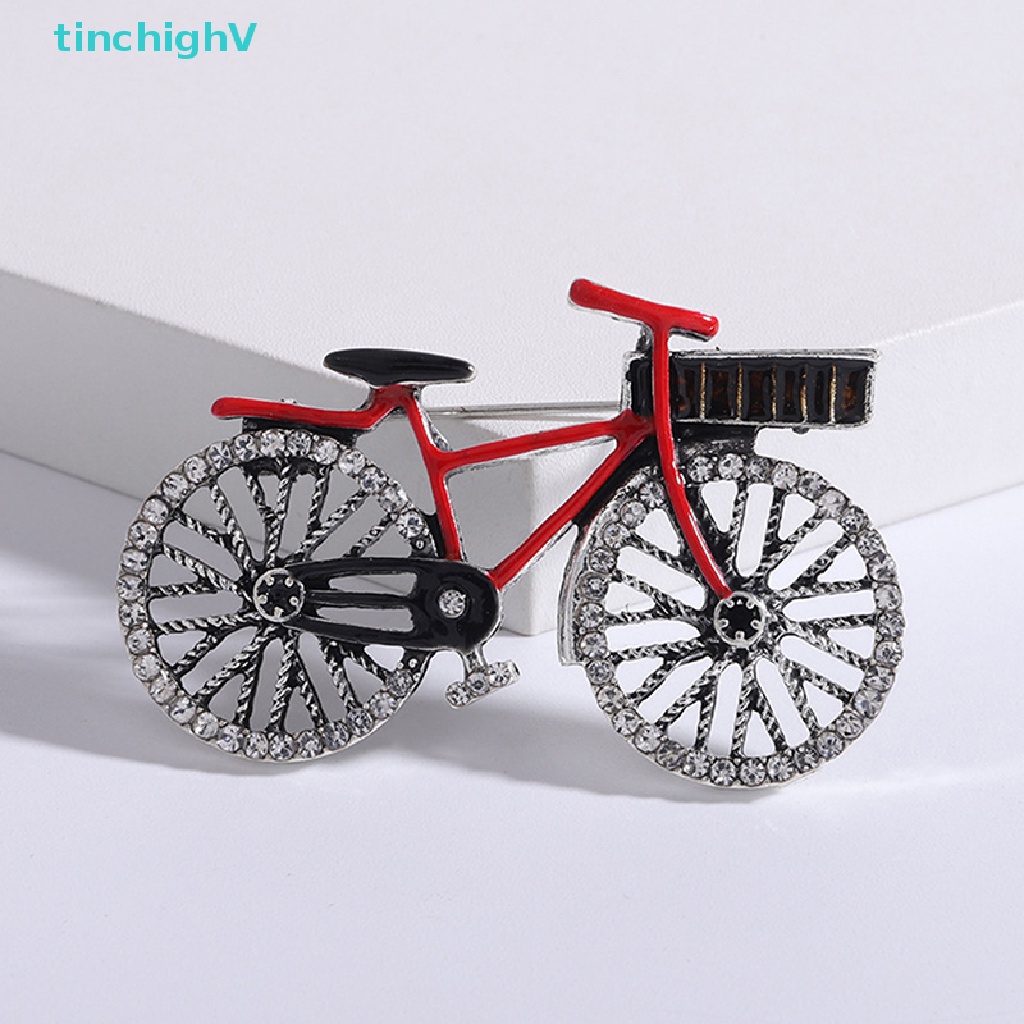 [TinchighV] Ghim Cài Áo Hình Xe Đạp Đính Kim Cương Giả Sáng Tạo Cho Nữ