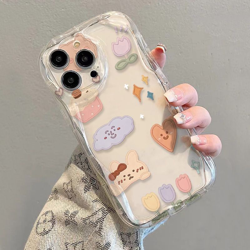 ✅Ốp Điện Thoại Mềm Chống Sốc Họa Tiết Thỏ Kiểu Hàn Nhật Màu Trong Suốt U2XN Cho iPhone14 / 13promax 12 / 11 7 / 8p xs / r