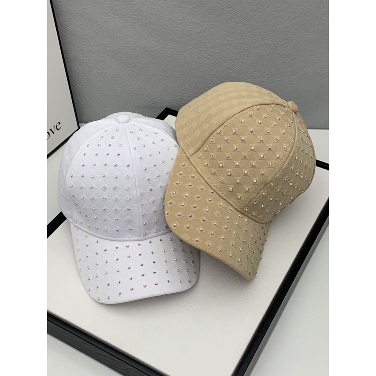Mũ Lưỡi Trai Chống Nắng Đính Kim Cương Thời Trang Hàn Quốc Dành Cho Nữ