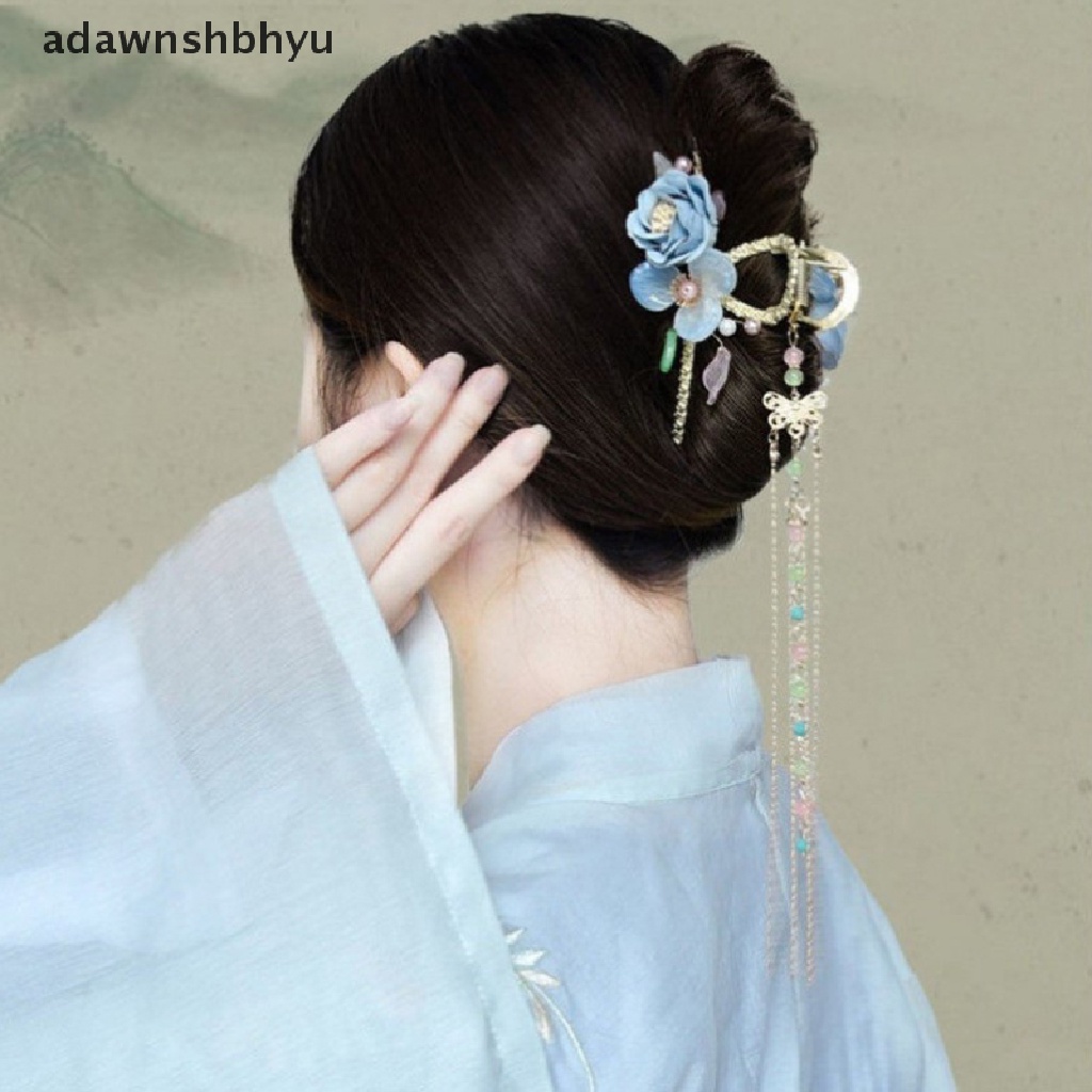 1 Kẹp Tóc Kim Loại Hình Hoa Bướm Phong Cách Hanfu