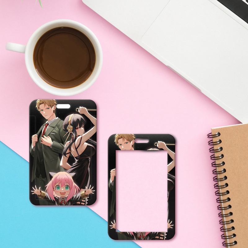 Unnyt Ốp Điện Thoại Có Ngăn Đựng Thẻ Kèm Dây Đeo In Hoạt Hình Gia Đình Anya Yor