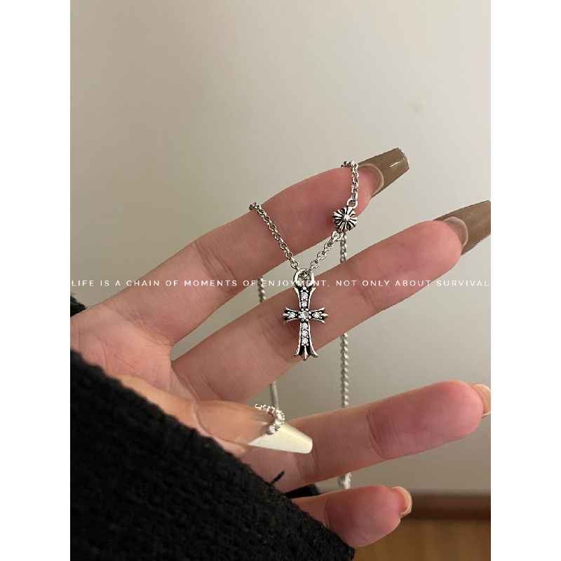 Vòng cổ Thép Titan Mặt Thánh Giá Phong Cách Hip Hop Thời Trang Cho Nam Và Nữ Unisex