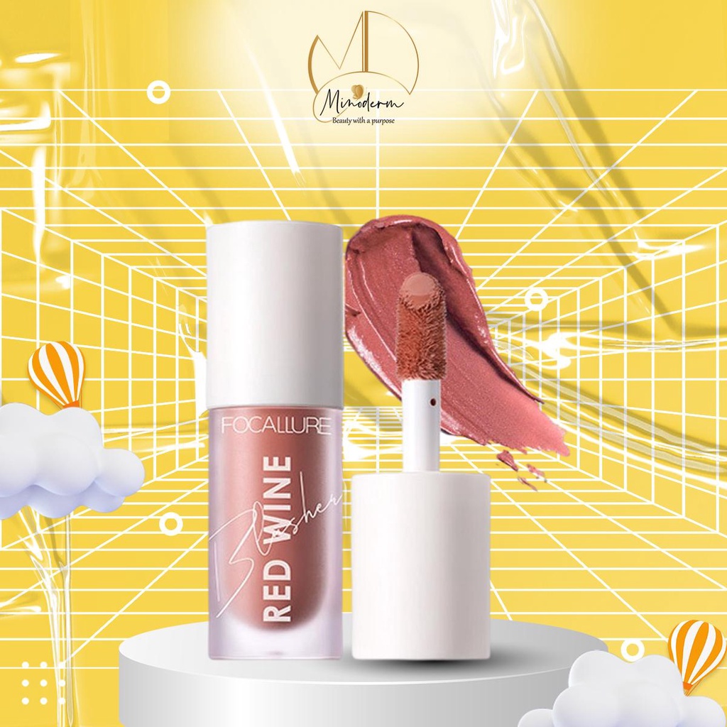 Má hồng dạng kem FOCALLURE Hangover Red Wine 4 màu đẹp tự nhiên tuỳ chọn 42g FA-89