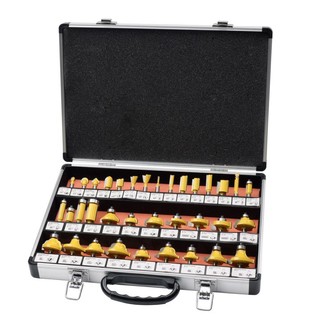 BỘ 35 MŨI PHAY GỖ CAO CẤP CỐT 6.35MM