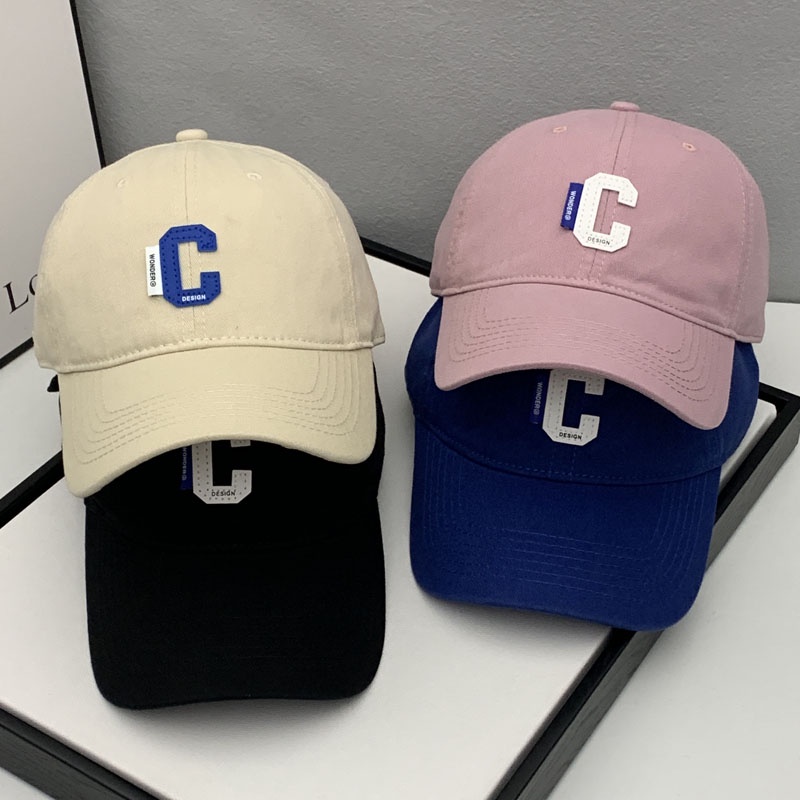 Nón Lưỡi Trai Cotton Màu Đen Dễ Phối Đồ Thời Trang Phong Cách Hàn Quốc Cho Nữ