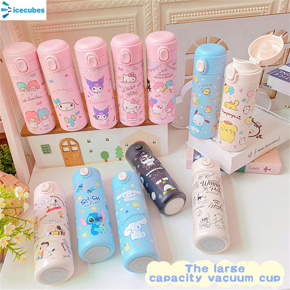 Bình Giữ Nhiệt Hoạt Hình Cốc Có Nắp Dung Tích Lớn Trái Tim Cô Gái Nhật Bản Bình Giữ Nhiệt Coolomey 304 Bằng Thép Không Gỉ 420Ml