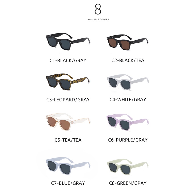 Kính Mát Thời Trang Gọng Vuông Nhỏ Phong Cách retro 2023