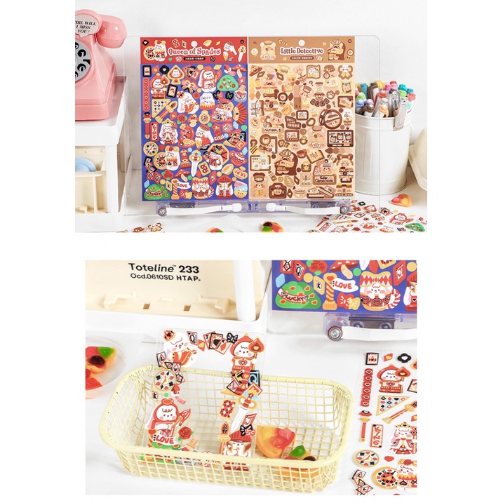 Idako Sticker Law of the Jungle Series Hoạt Hình Dễ Thương Thú Cưng Dễ Thương SS498