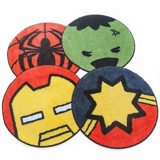 Thảm Lót Sàn Hình Tròn 60cm Hình Spiderman Iron Man Hulk Captain Marvel