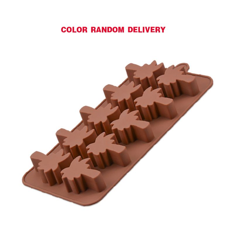 Khuôn Silicone 10 Ngăn Tạo Hình Lá Phong Trang Trí Bánh
