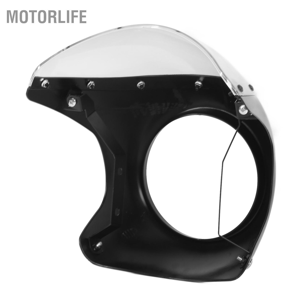Motorlife Đèn pha xe máy phía trước 7in Fairing Bề mặt nhẵn Chống lão hóa mài mòn Phù hợp cho tròn Xe
