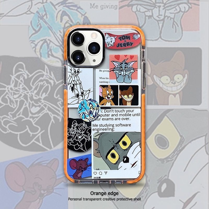 Ốp Điện Thoại Mềm Trong Suốt Họa Tiết Ngộ Nghĩnh Cho Apple iPhone1286pro13 xr 7 plus 11x Xsmax 14Promax 13Promax 11 DA9T