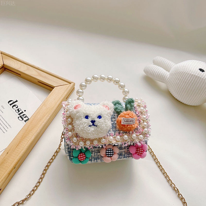 Bololo Túi Xách Đeo Chéo Đính Ngọc Trai Thời Trang Mới 2022 Dành Cho Bé Gái