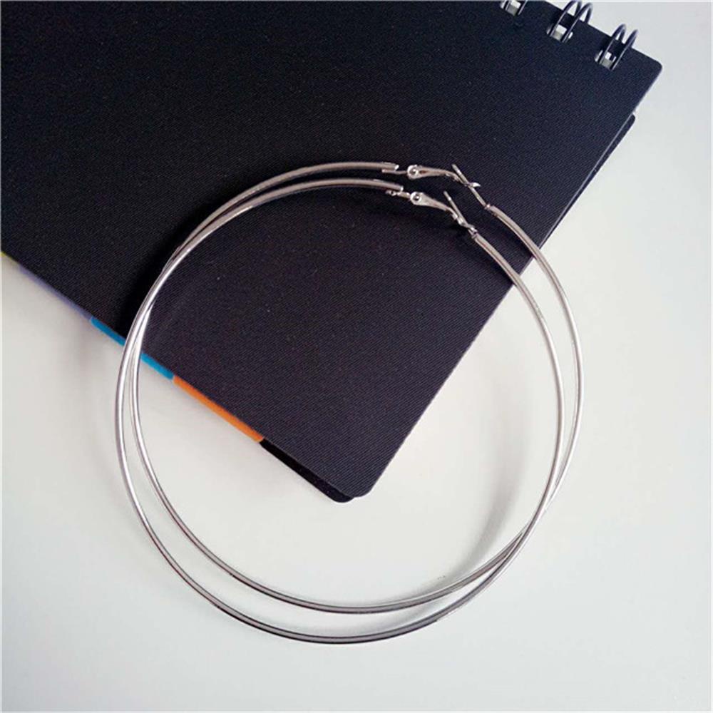 Cặp bông tai thời trang thiết kế dạng vòng tròn to xinh xắn dành cho nữ