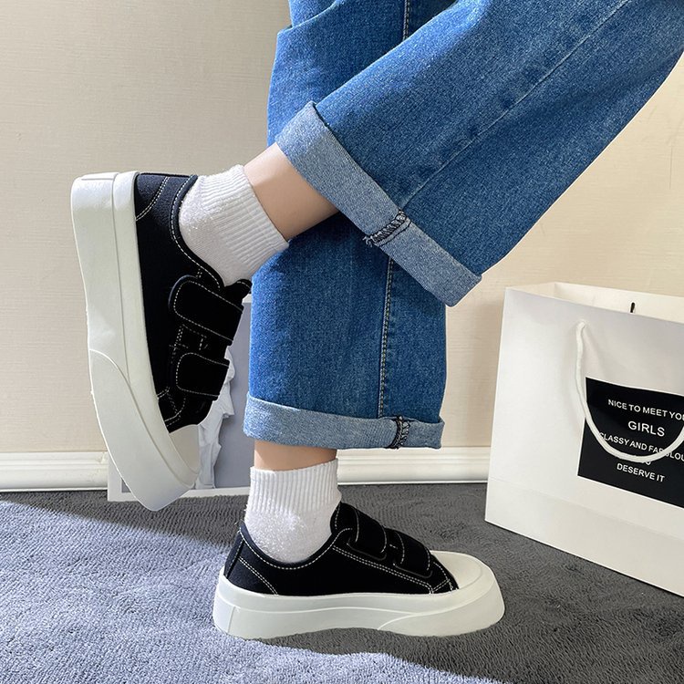 Giày nữ Giày thể thao hai màu đen be giày sneaker nữ -AA0108