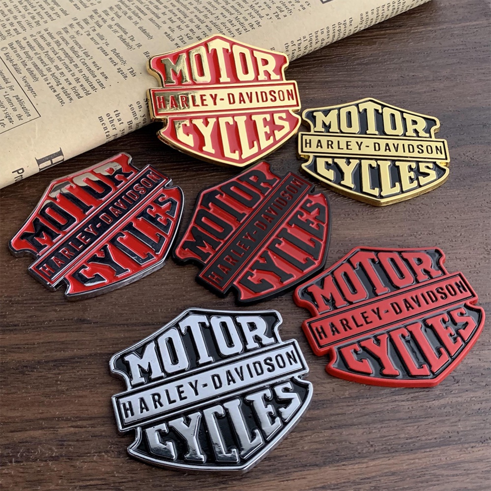 Miếng Dán Kim Loại In Logo HARLEY Kỷ Niệm 100 Năm 110 Bằng Hợp Kim Kẽm Trang Trí Xe Mô Tô HARLEY-Davidson