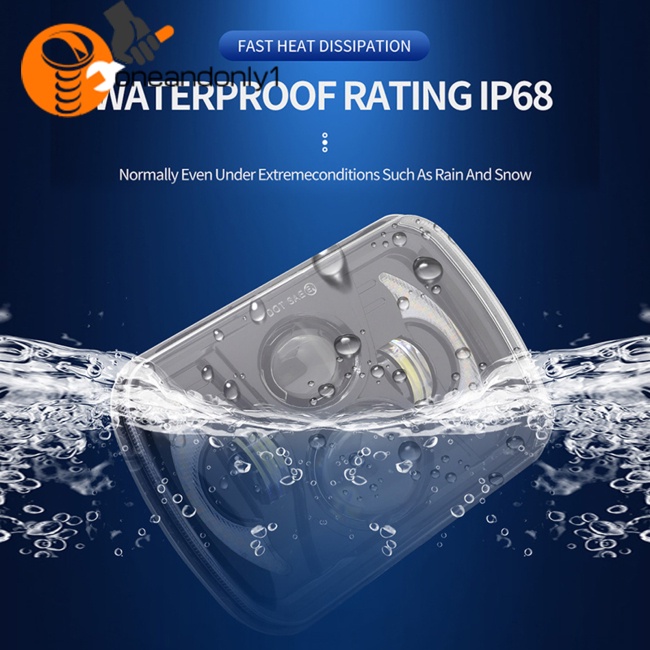 Đèn Pha Led Hình Vuông 7 Inch 60w 6000lm 6000k Chuyên Dụng Cho Xe Tải Địa Hình