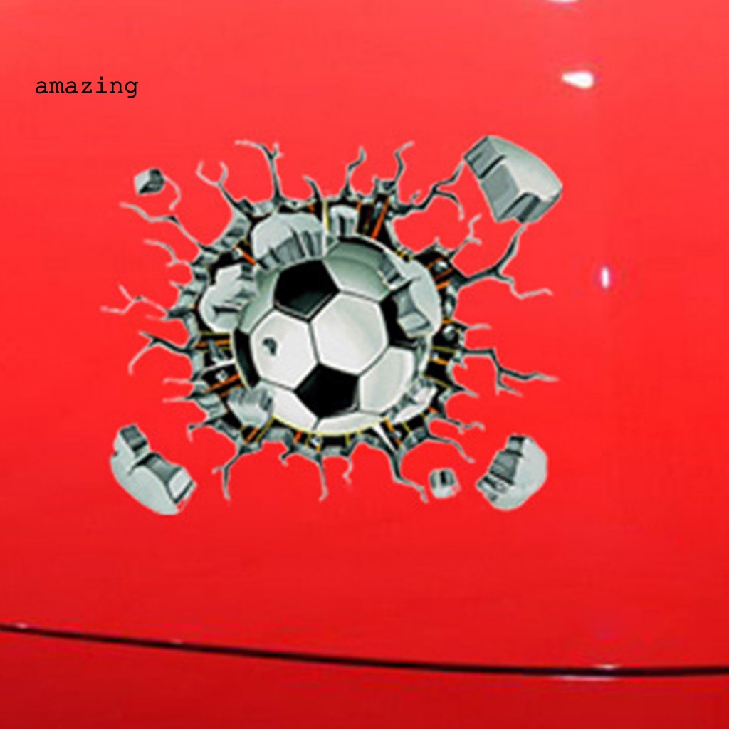 Sticker Dán Kính Xe Hơi Hình Quả Bóng Đá 3D Sống Động Lâu Trôi