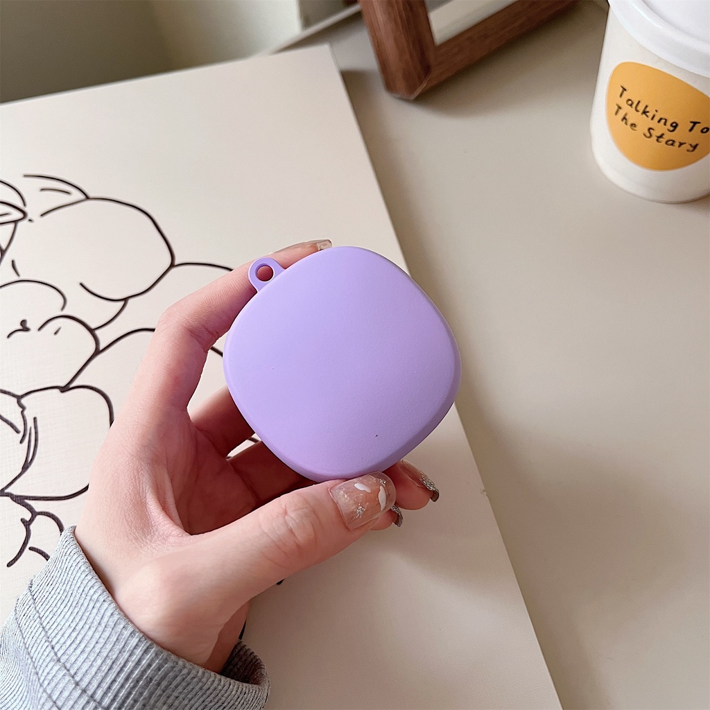 Vỏ Bảo Vệ Hộp Sạc Tai Nghe bluetooth Không Dây Baseus Bowie WM02 plus WM02 + Màu Trơn Kèm Móc Tiện Dụng