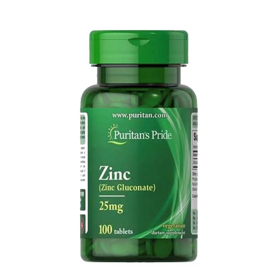 Viên uống bổ sung kẽm Puritan’Pride ZinC 25mg-100v