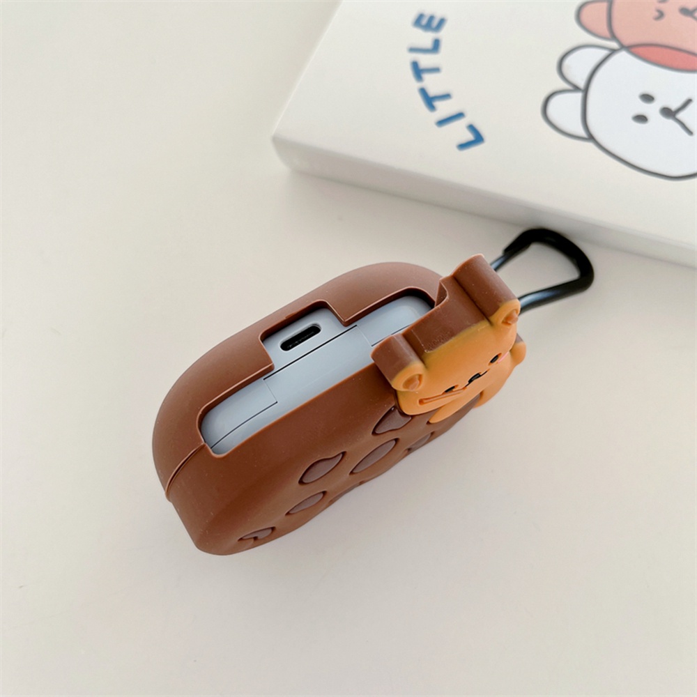 Vỏ tai nghe máy ảnh sáng tạo cho oppo enco buds gấu dễ thương phim hoạt hình tình yêu thỏ mềm tpu chống xước vỏ bảo vệ