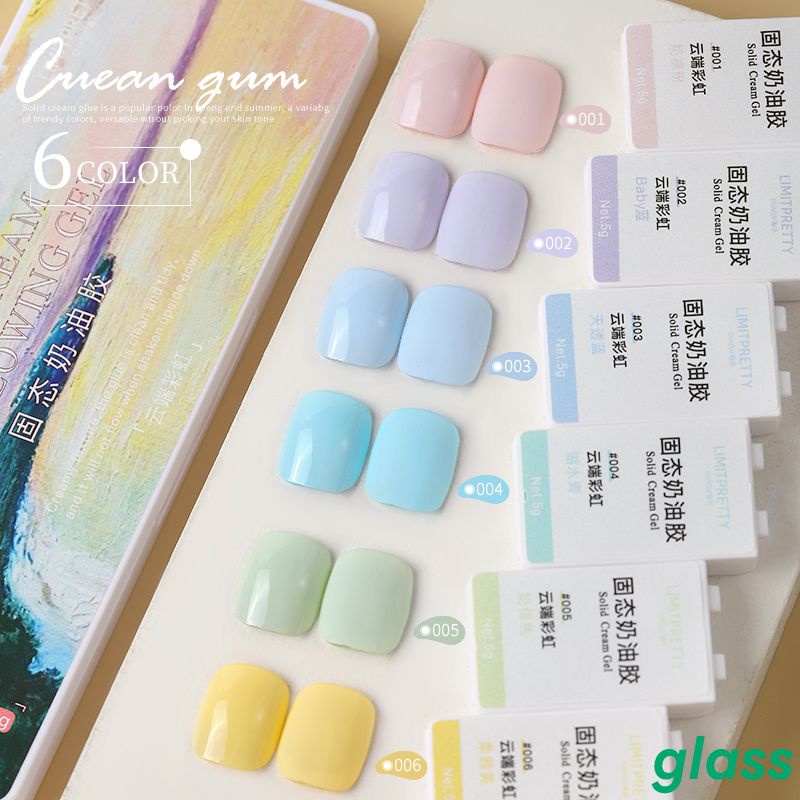 Set 6 Lọ Kem Sơn Móng Tay Dạng Kem Che Phủ Toàn Diện Màu Sắc Đẹp Mắt