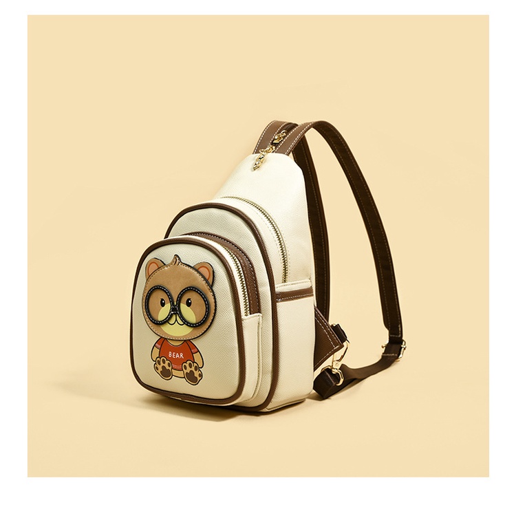 Túi đeo ngực cặp đôi thời trang Họa tiết hoạt hình Túi đeo vai đơn nam nữ