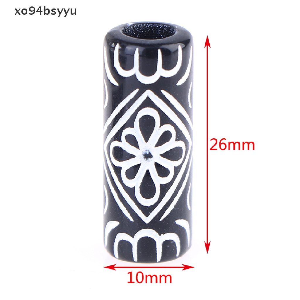 Set 10 Hạt Xo94Bsyu Màu Đen Tết Tóc / Râu Giả Bằng Acrylic Viking