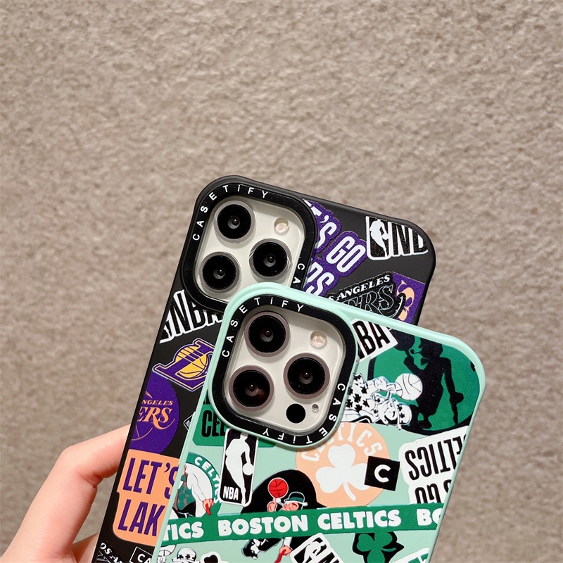 Ốp Điện Thoại Silicon Mềm Viền Đen Hình NBA LAKERS Cho IPhone 14 13 Pro MAX 12 Pro MAX 11 Pro MAX XS MAX XR X 7 8 Plus