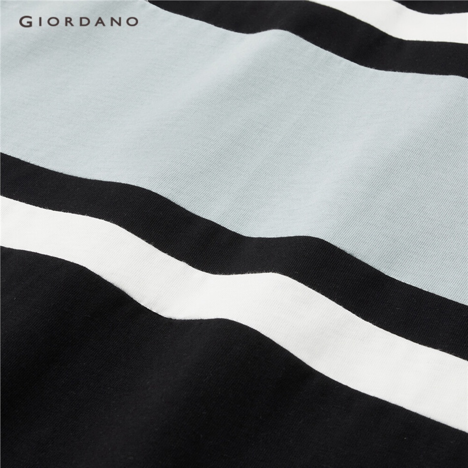 Áo thun GIORDANO 13013305 cotton cổ polo tay ngắn màu tương phản dành cho nam