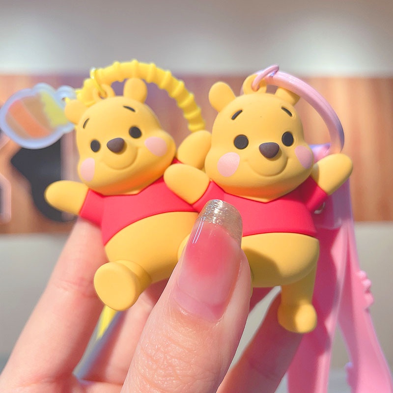 Móc Khóa Nhựa PVC Hình Gấu Pooh Dễ Thương