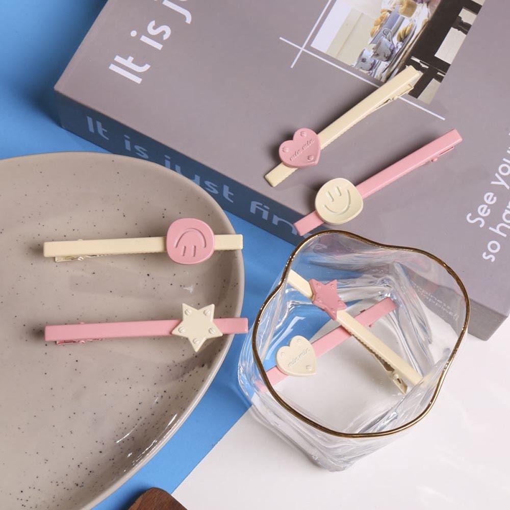 Kẹp Tóc Nữ Hình Ngôi Sao Mặt Cười Xinh Xắn WMES15H Y2K