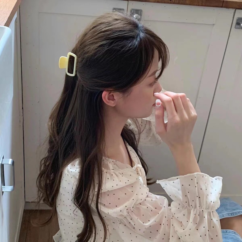 Kẹp Tóc Hình Vuông Thiết Kế Đơn Giản Thời Trang Cho Nữ