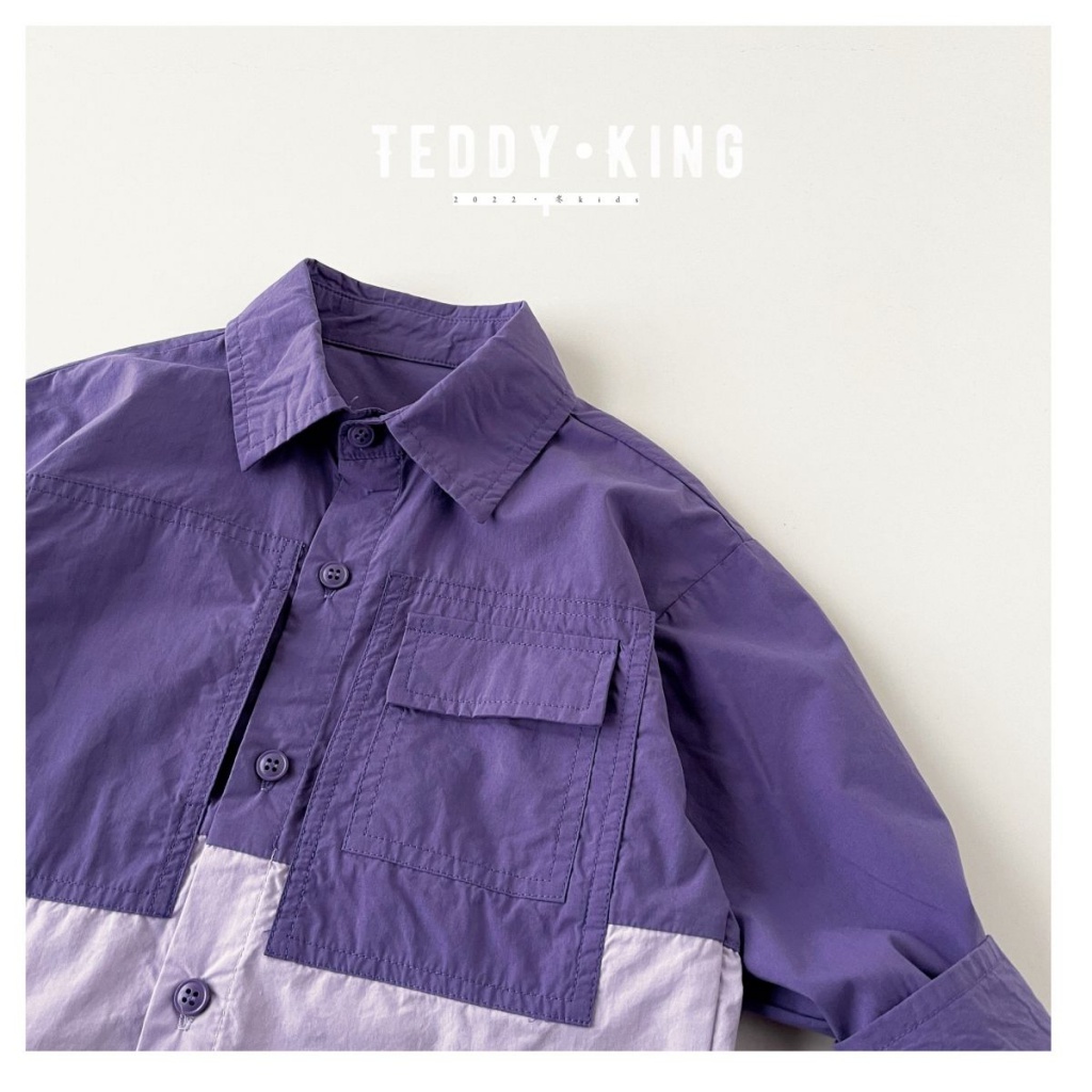 Bộ Đồ Áo Sơ Mi Màu Tím Thoải Mái Thời Trang Xuân Hè Kiểu Mới Dành Cho Bé Trai 30317