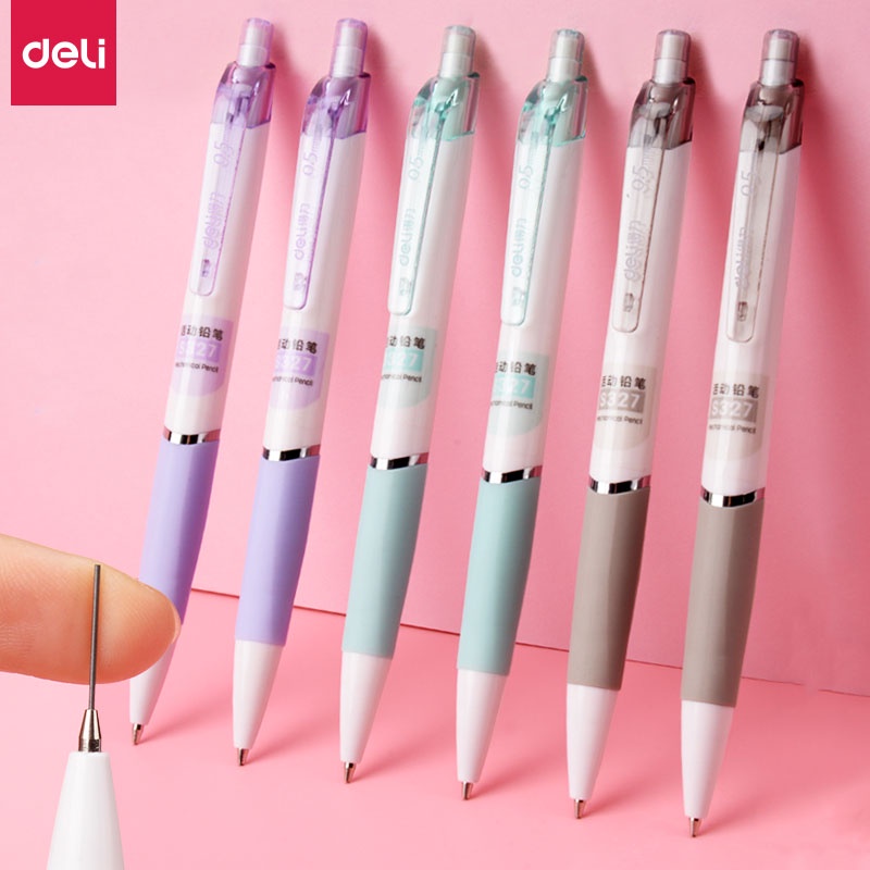 1 Cây Bút Chì Bấm Deli S327 / S328 Ngòi 0.5 / 0.7mm