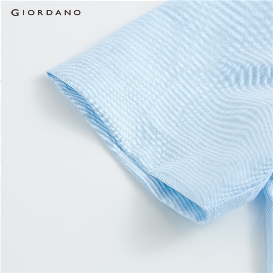 GIORDANO MEN Non-iron short sleeve cotton oxford shirt 01043289