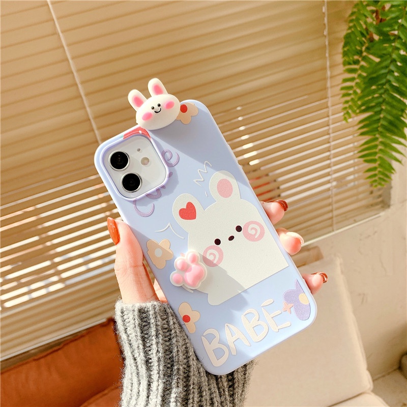 Compatible For POCO C65 Xiaomi 13T 12T 11T 10T Mi 13 12 11 Lite POCO X5 F5 X4 F3 M5 M4 M3 Pro X3 NFC X3 GT Cute Three-dimensional Bear Rabbit Paw Mobile Phone Case