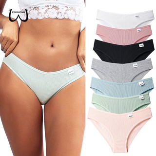Zxyouping Quần Lót Thể Thao cotton Lưng Vừa Không Đường May Màu Trơn Thoải Mái Cho Nữ