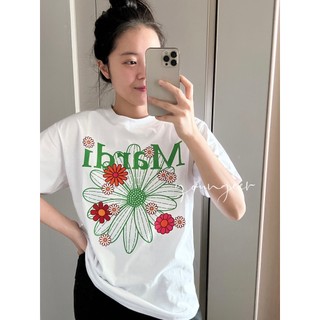 Áo Thun Tay Ngắn In Hoa Kiểu Cổ Điển Thời Trang Mùa Xuân