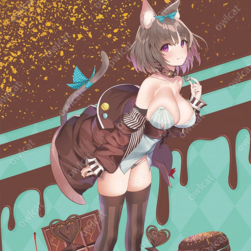 Mô Hình Nhân Vật Illustration Mauve (Native Rocket Boy Ver.) 26cm Size 1/6 Chocolate Cat Girl 3D Soft Body Illustrator Yamanta_15 Catgirl Figure Packed in Box Model