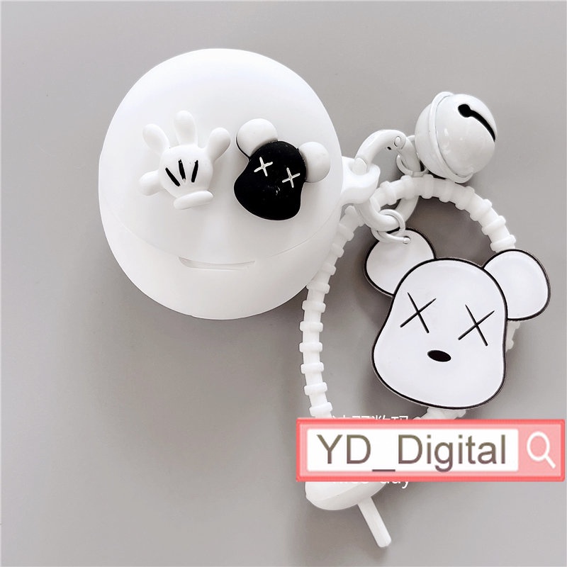 Vỏ Bảo Vệ Hộp Sạc Tai Nghe Oppo enco air 3 / air 2 / Buds 2 Bằng Silicon Họa Tiết Hoạt Hình KAWS Dễ Thương Chống