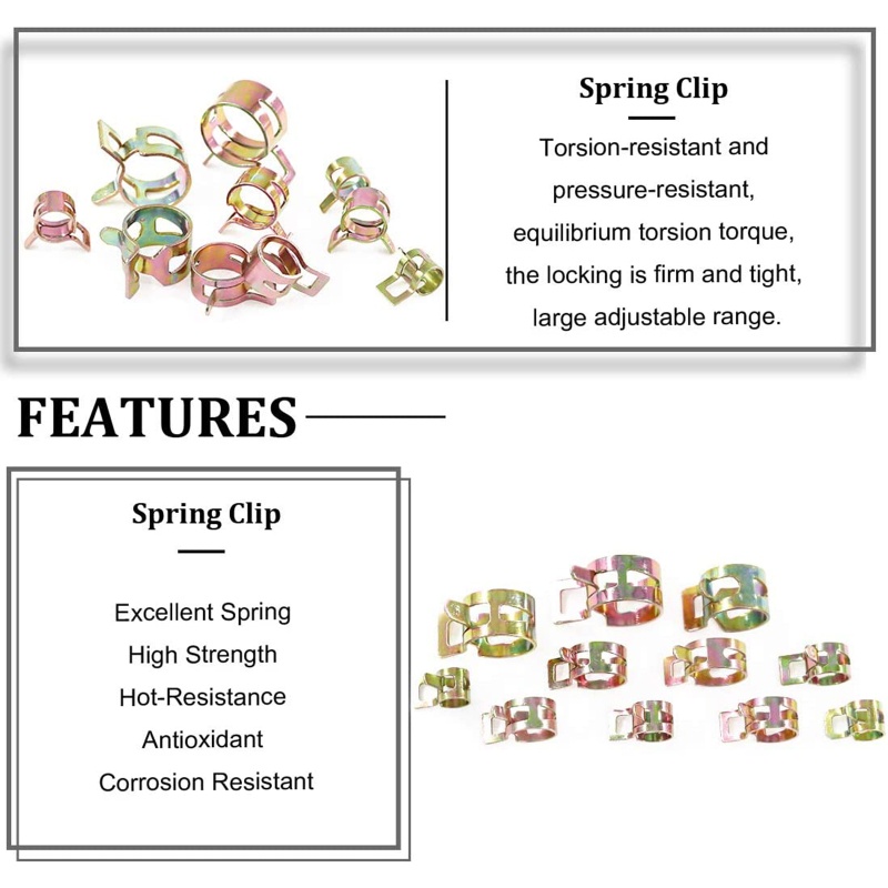 Set 10 Kẹp Ống Dẫn Nhiên Liệu Mạ Kẽm Chất Lượng Cao