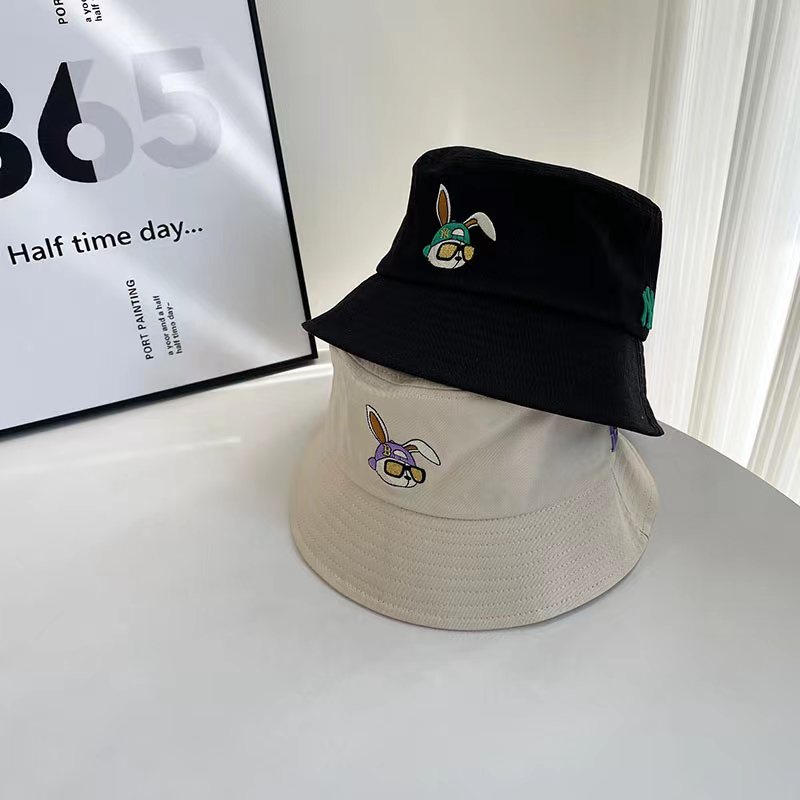 Mũ Bucket NY Tai Bèo Họa Tiết Thêu Thời Trang Xuân Hè Mới Cho Nữ