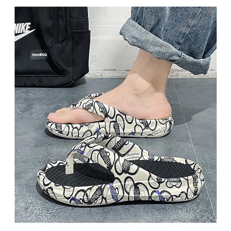 Hàng Bán Chạy Dép Kẹp Eva Đế Dày Chống Trượt In Hình Graffiti Thời Trang Cho Cặp Đôi
