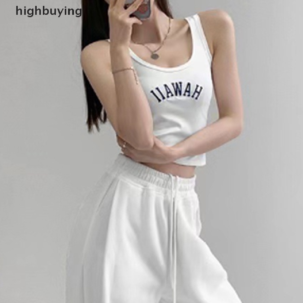 Áo Hai Dây Thêu Chữ Y2k Màu Sắc Ngọt Ngào Cho Nữ