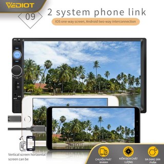 Máy nghe nhạc mp3 mp5 màn hình cảm ứng 7" kết nối bluetooth 2din loa ô tô máy nghe nhạc