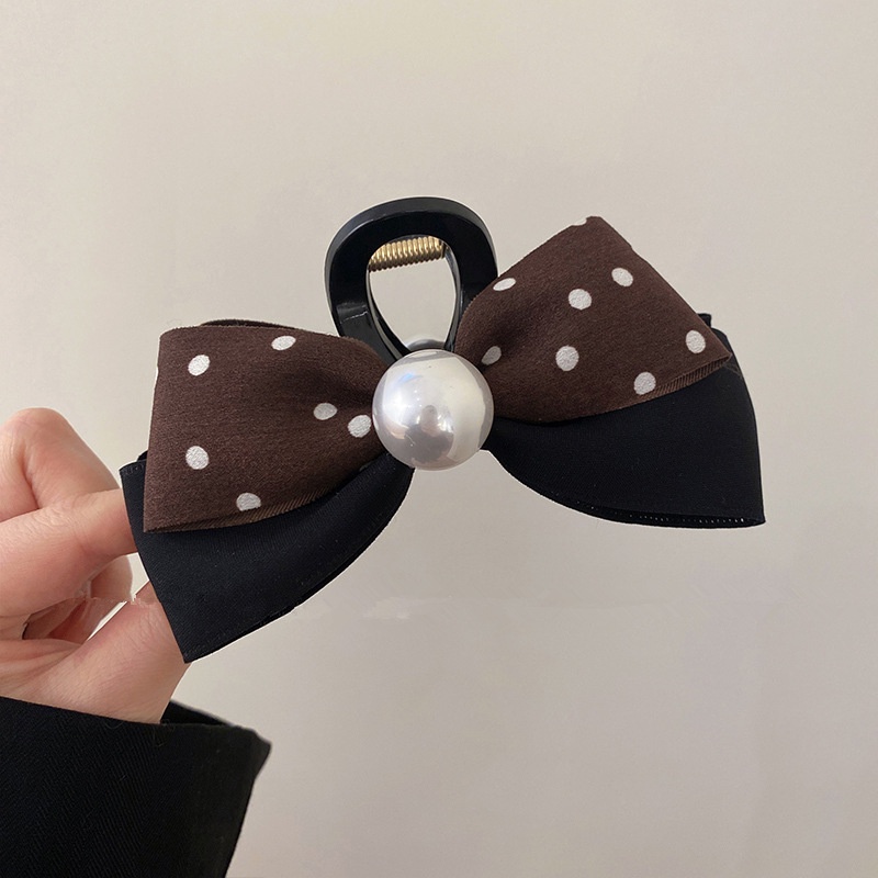 Kẹp Tóc Nơ Họa Tiết Chấm Bi Phong Cách Retro 2023