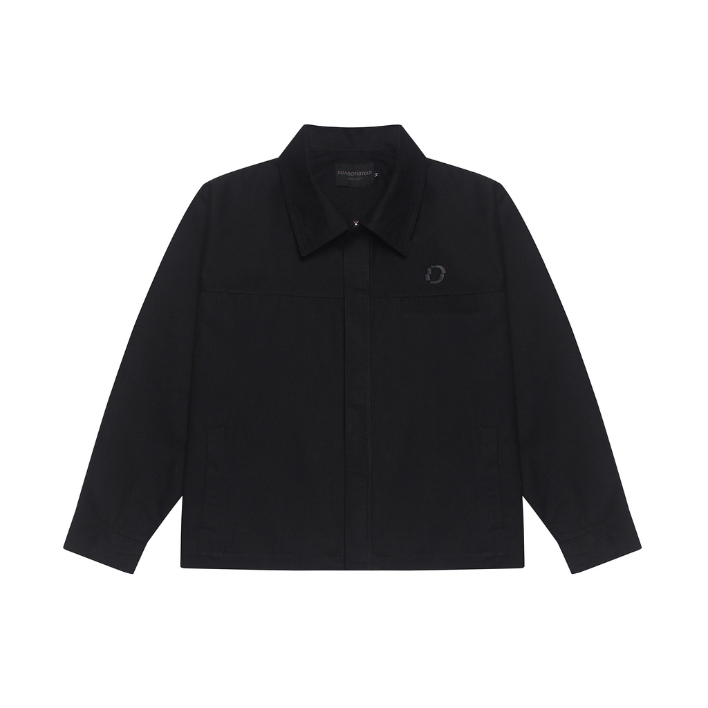 ÁO KHOÁC - BOXY JACKET KAKI ZIP DGB BLACK (màu đen)