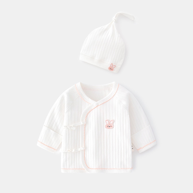 Bộ Áo Liền Quần 100% Cotton Không Xương Mỏng Nhẹ Thoáng Khí Kèm Nón Thời Trang Mùa Hè Cho Bé Sơ Sinh
