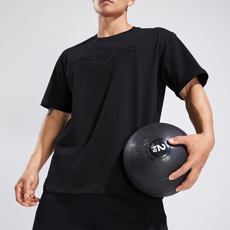 Áo Thun Nam Ngắn Tay In Chữ 3D Thời Trang